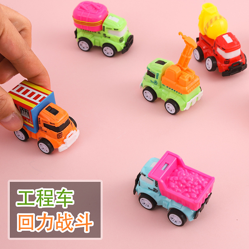 Coche de ingeniería de retroalimentación mini inercia niños niños coches pequeños presionar juguetes de jardín de infantes al por mayor juguetes