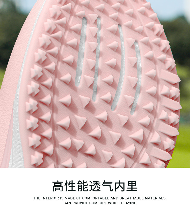 Giày golf nữ PGM chống thấm nước, cổ cao co giãn, đế giữa bỏng ngô tăng chiều cao — Bột trái đào [Siêu chống nước/Đế giữa bỏng ngô/Khóa giày chống trượt được cấp bằng sáng chế] XZ444 chi tiết 22