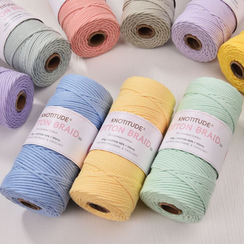 About 2mm core-spun cotton rope 21 cotton yarn color hand-woven rope tapestry home textile tag rope 150 meters decorative rope