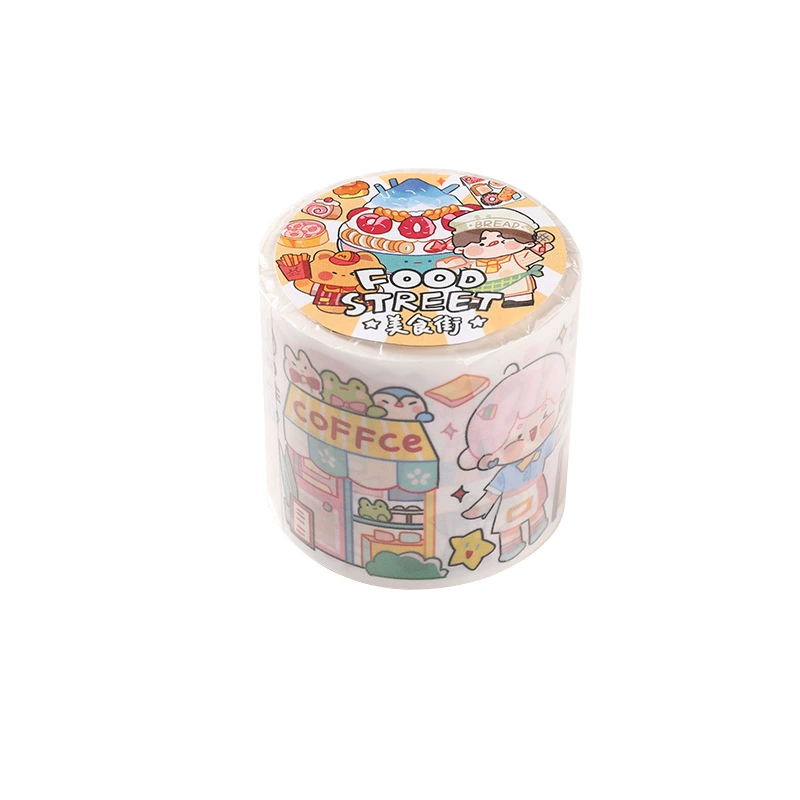 2m Cartoon Food Street Washi Tape – Creative DIY Sticker for Scrapbooking by Brand Xinqi Xin