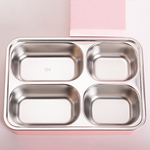 Insulated lunch box 304 stainless steel dinner plate for office workers Korean style portable lunch box insulated microwave oven office