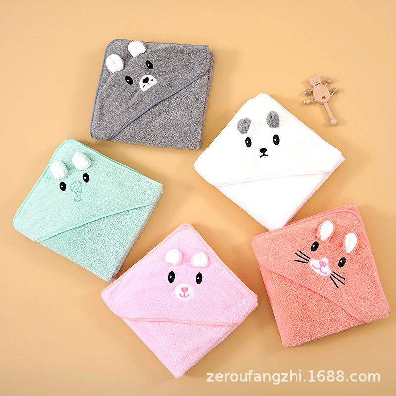 Коралловое бархатное банное полотенце типа А