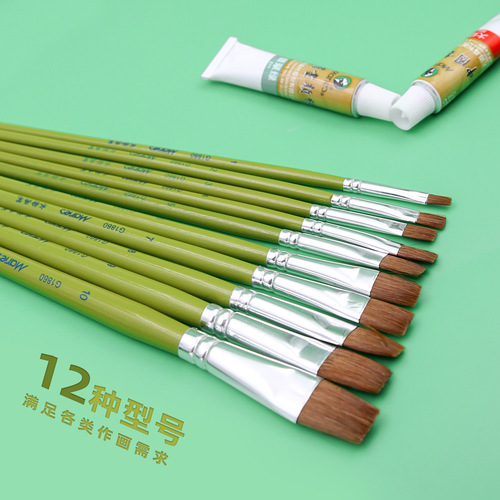 Marley G1860 wolf hair flat head gouache brush row acrylic brush oil brush exam painting