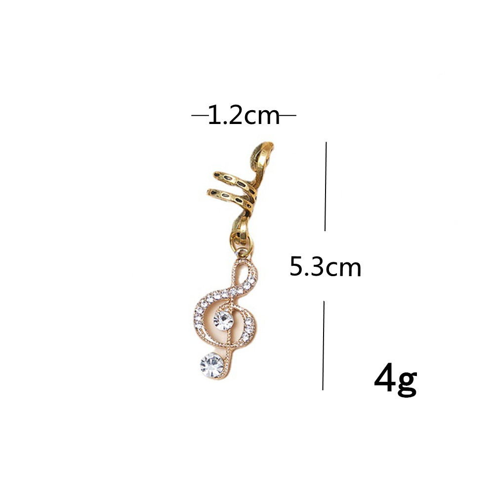 Daily Occasion Alloy Material Simple Style Notes Alloy Plating Inlay Rhinestones Hair Buckle 1 Piece