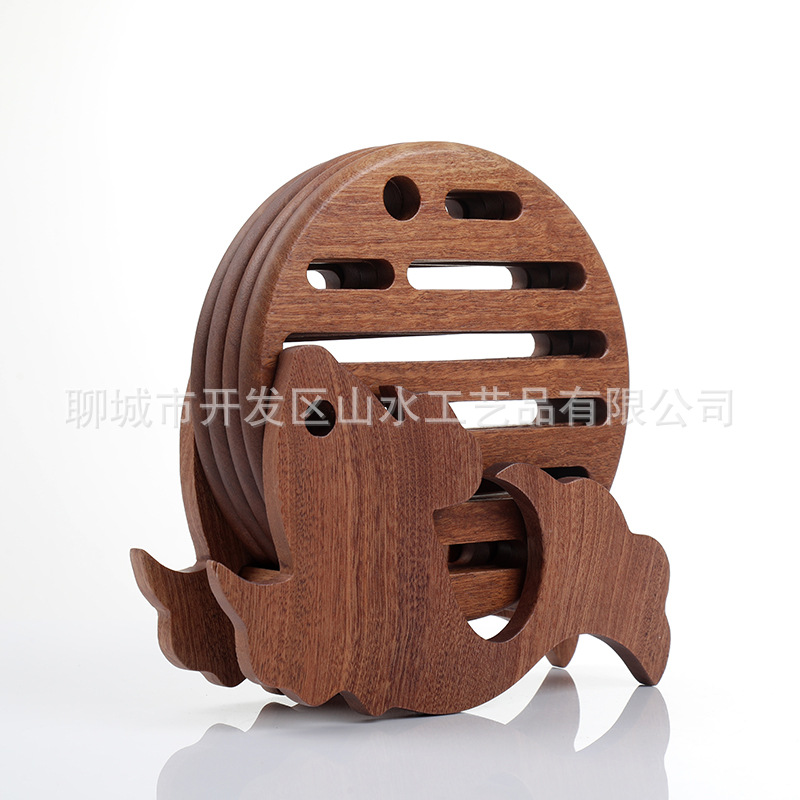 almohadilla aislante de madera, almohadilla aislante redonda de árbol de檀o, almohadilla antideslizante, almohadilla de mortero para animales, almohadilla de madera resistente al quemado