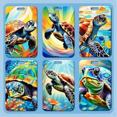 Shell Card Holder Wholesale Plastic Slip Cover Student School Card Meal Card Lanyard Mini Card Work ID Card Holder Access Card Bus Card