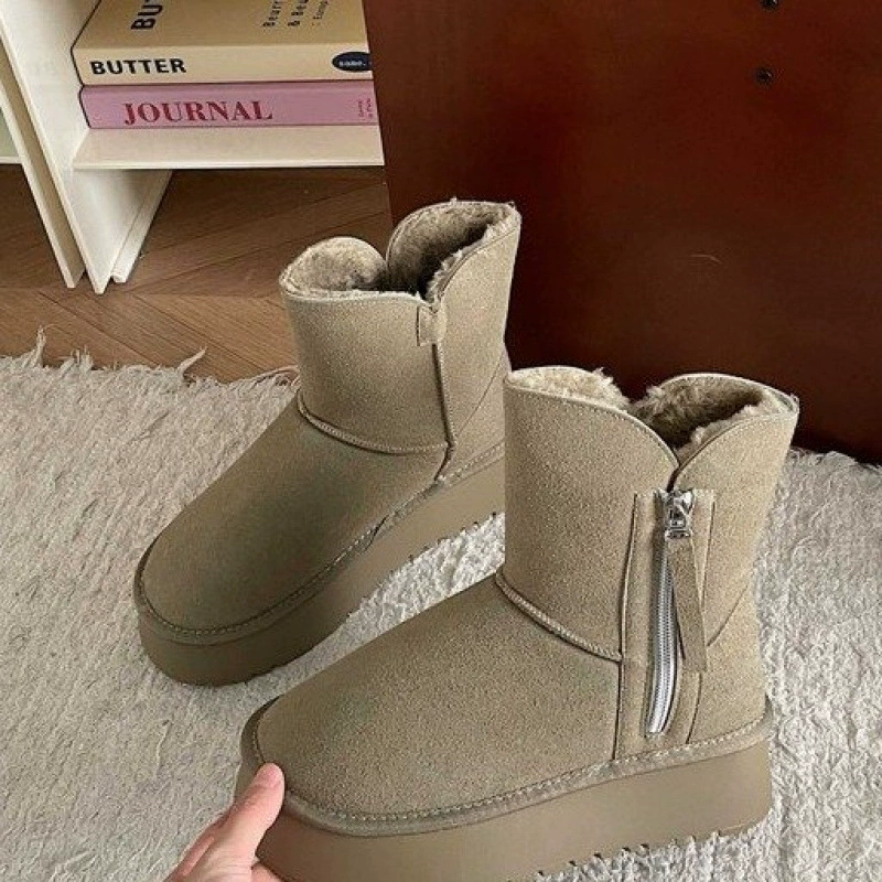 Comfortable demi-season keep warm shoes platform, low boots