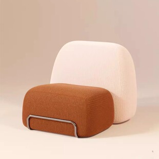 Italian Style Minimalist Creative Single Sofa Chair Designer Leisure Chair Corduroy Art Style Sofa Living Room Bedroom