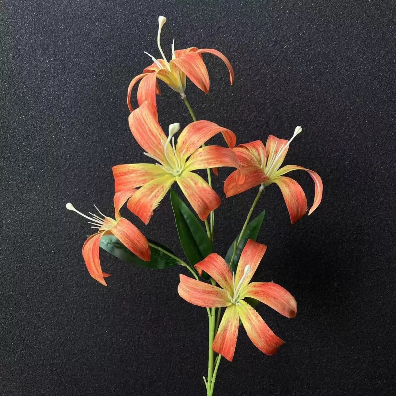 3D 작은 백합 3개 - 금색