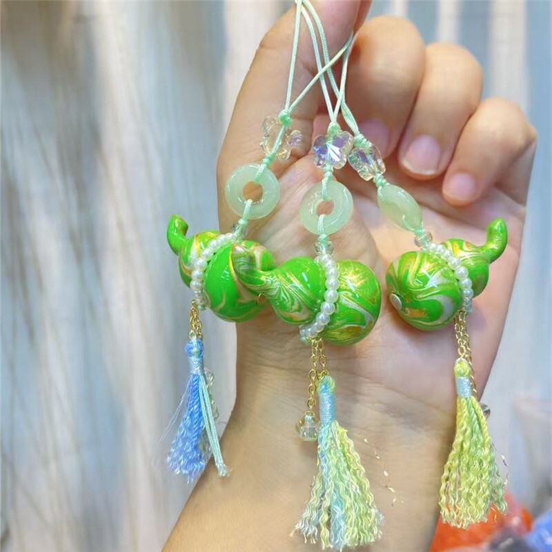 大漆葫芦手工编绳流苏汽车挂件钥匙挂包包挂景区同款非遗饰品批发|undefined