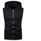 2021 foreign trade summer new men's hooded rhombus zipper sleeveless casual T-shirt zipper cardigan vest