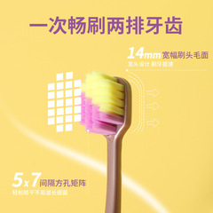 Adult Soft Bristle Toothbrush 5-Pack Ultra Fine Wide Head Colorful Soft Home Travel Family Set Wholesale Candy Color