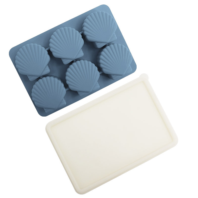 Whisky transfronterizo de dibujos animados rejilla de hielo de silicona molde de hielo con tapa molde de hielo para hockey sobre hielo caja de almacenamiento de hielo para el hogar en stock