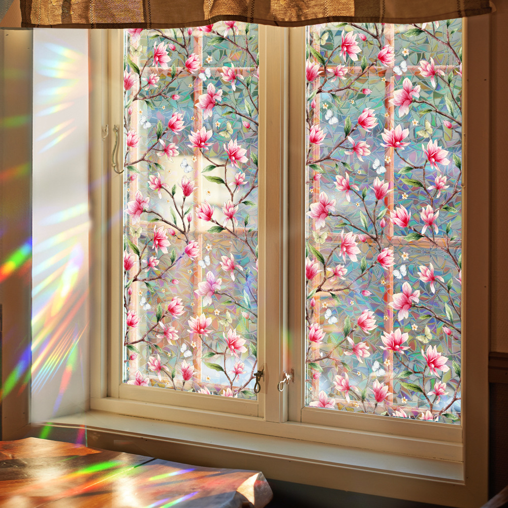 140g Weight Glass paster Home Textiles & Decor Type PVC Material Leaf Pattern Casual, Pastoral Style Casual Pastoral Leaf PVC Glass Paster Wall Art 165