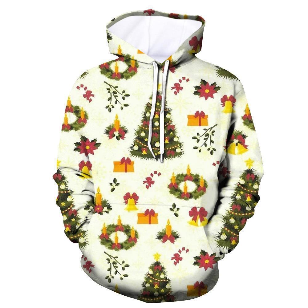 2024 Sudadera de moda transfronteriza de nuevo estilo europeo y americano Navidad 3D impresión digital sudadera con capucha para hombre suéter para niños