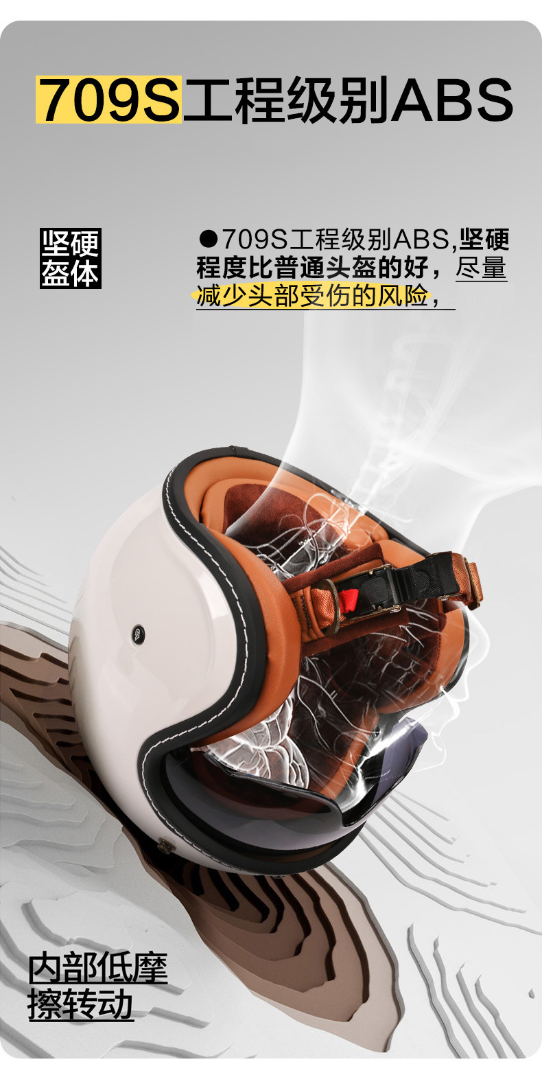 Electric Motorcycle Daily Commuting Safety Helmet Half Helmet for Men and Women American Retro Cruise Scooter Riding Safety Helmet