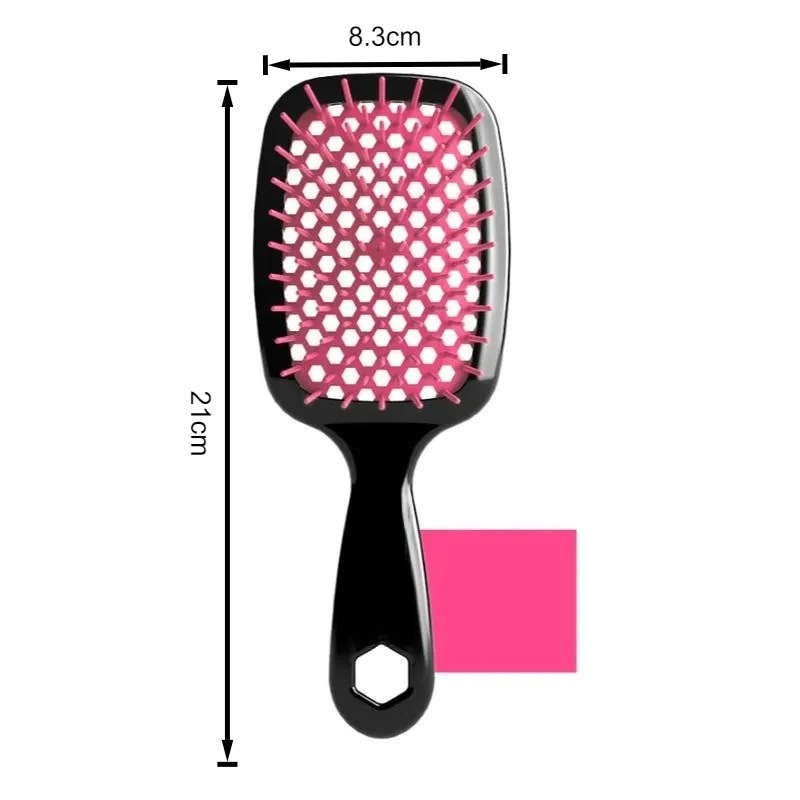 オリジナル UN 多機能マッサージ中空ハニカムグリッドコームヘアスムージングウェットとドライ両用ヘアブローヘアスタイリングコーム|undefined