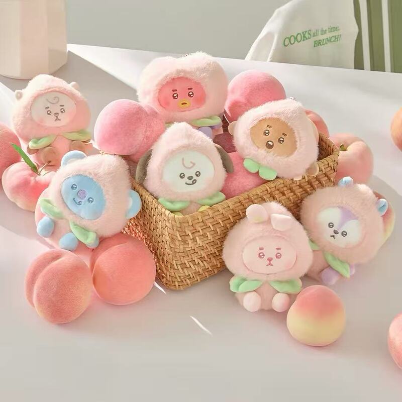 Korean Bts Bts21 Peach Series Plush Doll Bag Pendant Plush Keychain