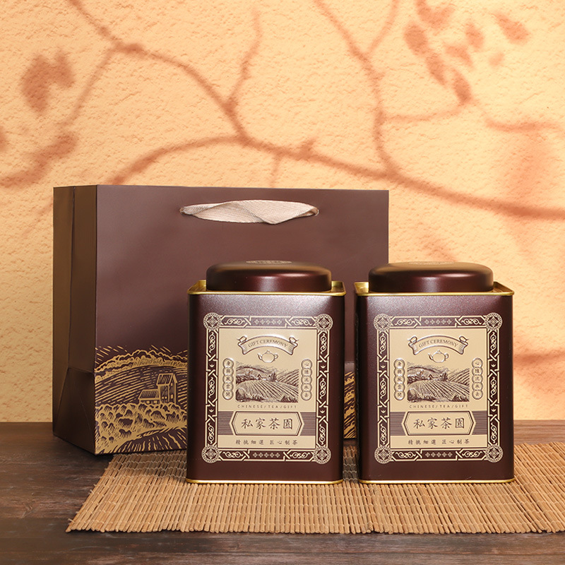 马口铁金属包装罐方罐空盒通用红茶绿茶小青柑一斤装茶叶罐铁盒