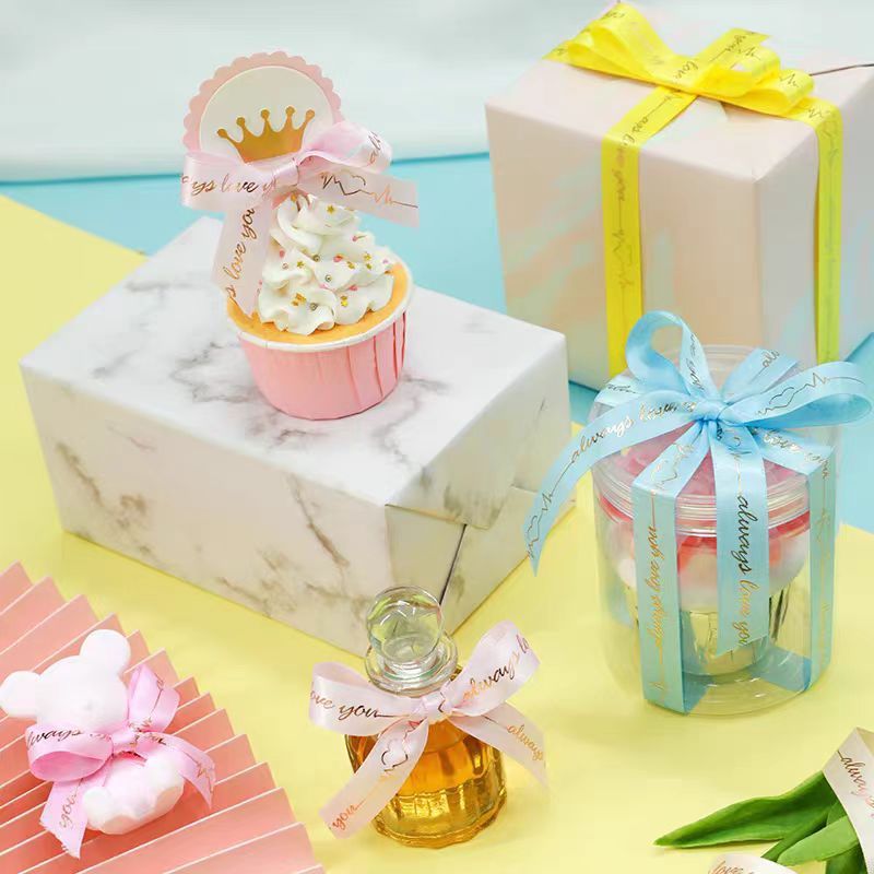 발렌타인 리본 리본 선물 상자 포장 리본 웨딩 수제 DIY 활 케이크 장식 리본