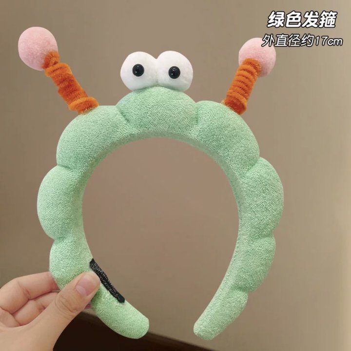 可爱扭扭棒大眼仔洗脸发箍女2025新款搞怪可爱氛围感趣味拍照头饰|undefined