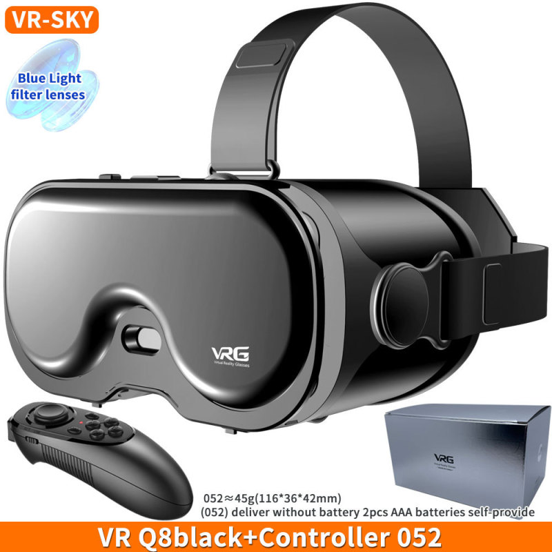跨境批发VR魔镜全景眼睛打游戏手机Q8头戴式智能虚拟现实3d眼镜|undefined