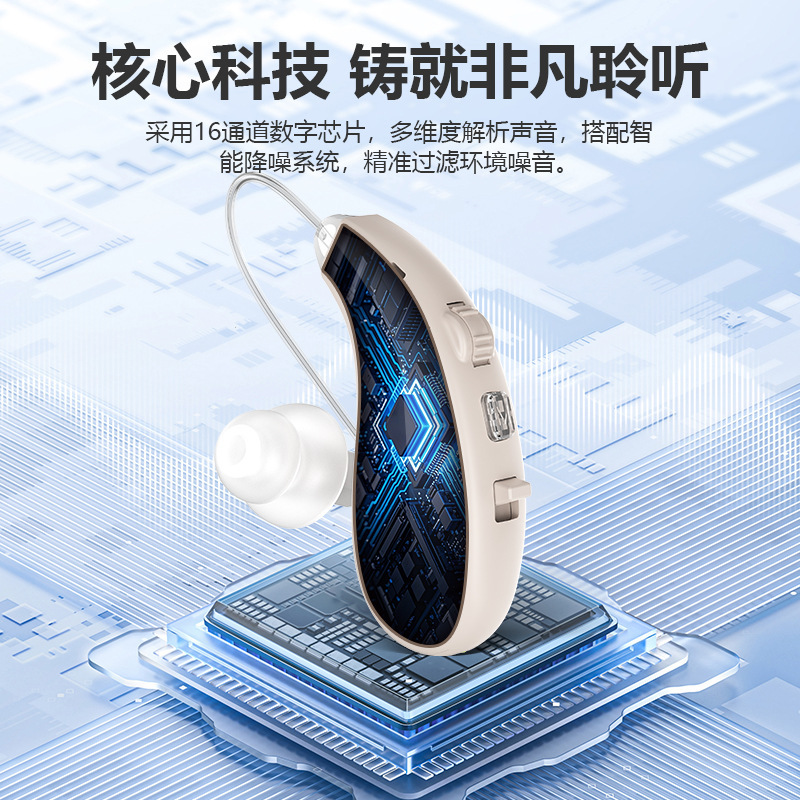 外贸现货数字助听器老人专用声音放大器耳背式集音器配件批发代发|undefined