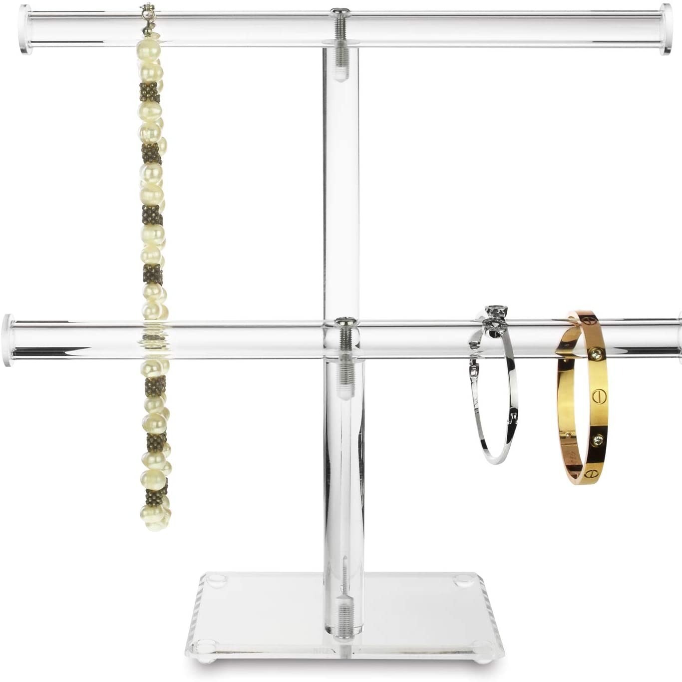 亚克力透明T字形珠宝首饰展示柜项链手镯耳环陈列道具可拆卸包装