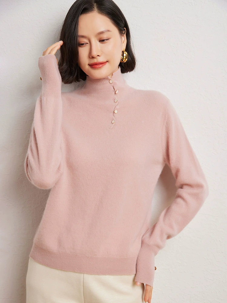 Demi-season base knitted woolen sweater, oversize
