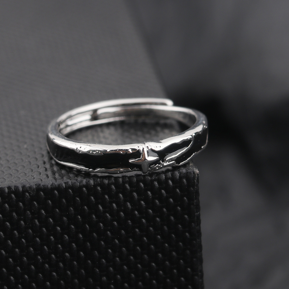 Trendy Versatile Resin Index Finger Ring for Men with Unique Vintage Design and Minimalist Style