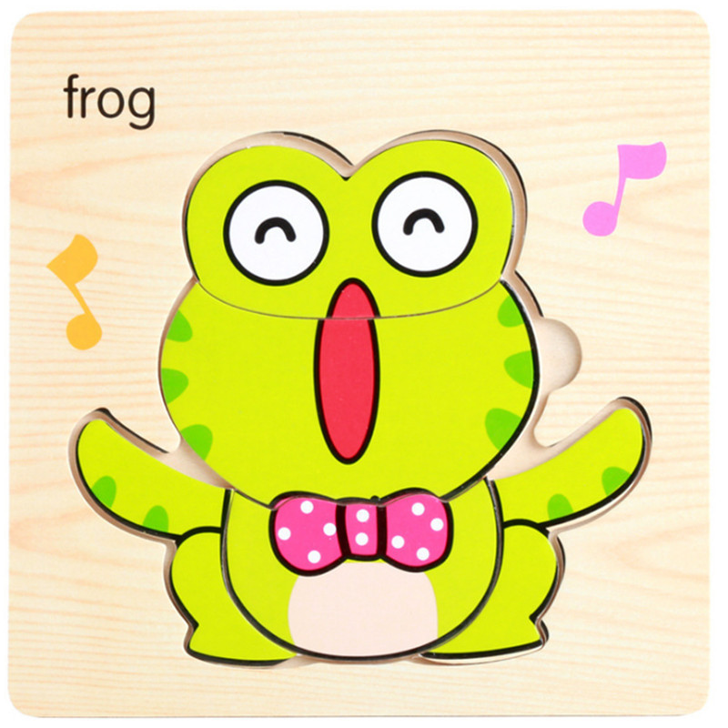 Nuevo rompecabezas tridimensional de madera de mano tráfico animal marino Ilustración cognición rompecabezas infantil juguete de rompecabezas de educación temprana