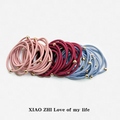 High-Elasticity Small Gold Beads Versatile Headband for Women, Korean Version Simple Elastic Basic Hair Tie, Hairband for Braiding