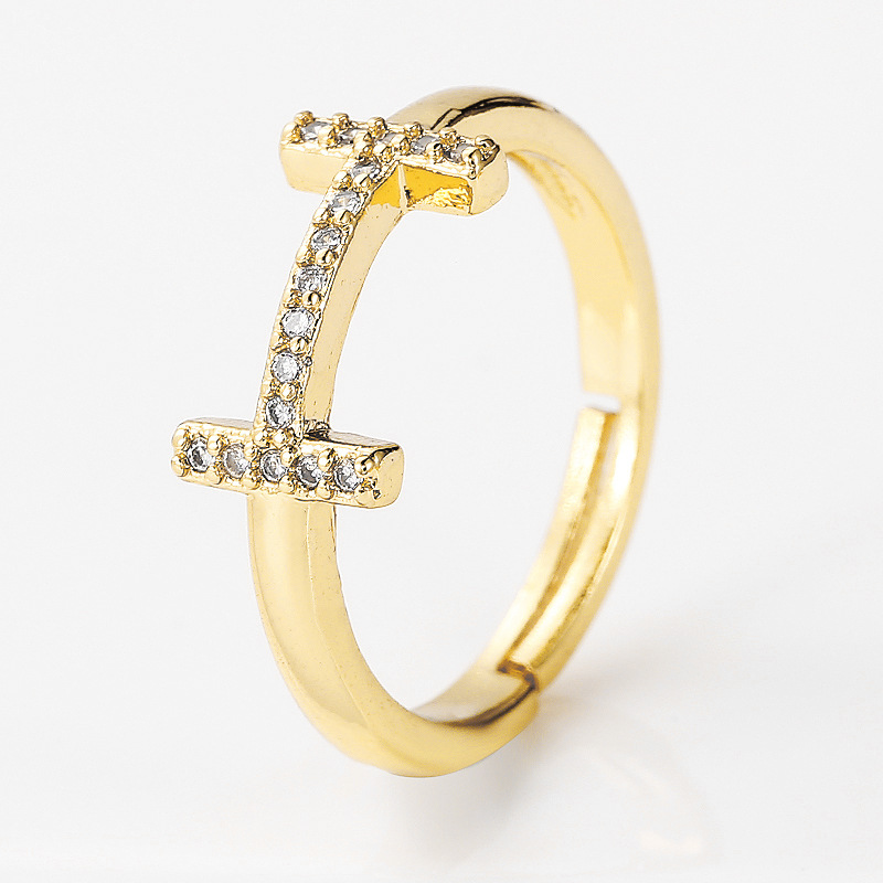 wholesale jewelry 26 English alphabet copper ring Nihaojewelrypicture24