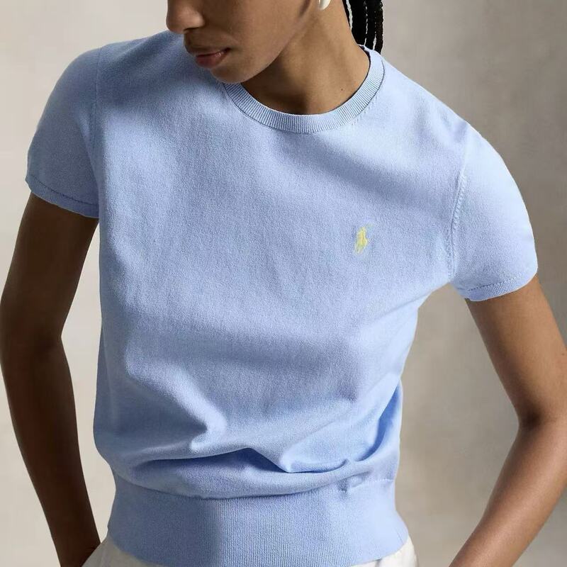 26 New Summer Style Pony Embroidered Short-Sleeved Round Neck Knitwear 26 New Summer Style Pony Embroidered Short-Sleeved Round Neck Knitwear