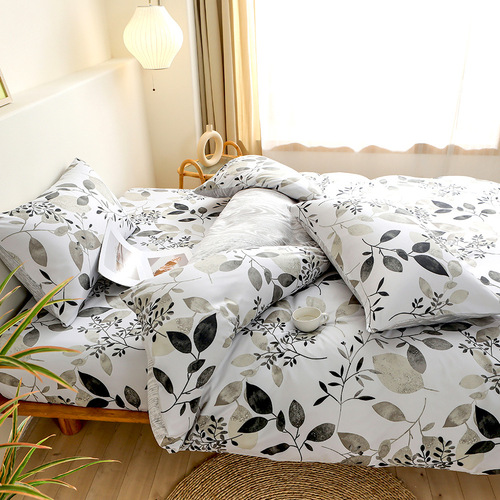 Bedding cross-border home textile bed sheet four-piece set one piece for Amazon deep pocket bed sheet factory wholesale