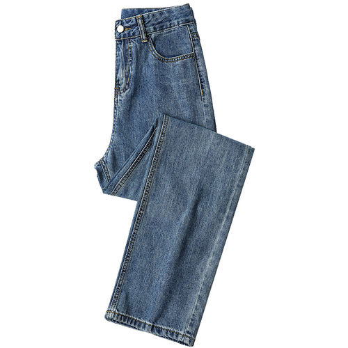 Vintage Slim Straight Wide Leg Women's Summer 2025 Loose High Waisted Petite Skinnies Long Pants Fashion Outfit