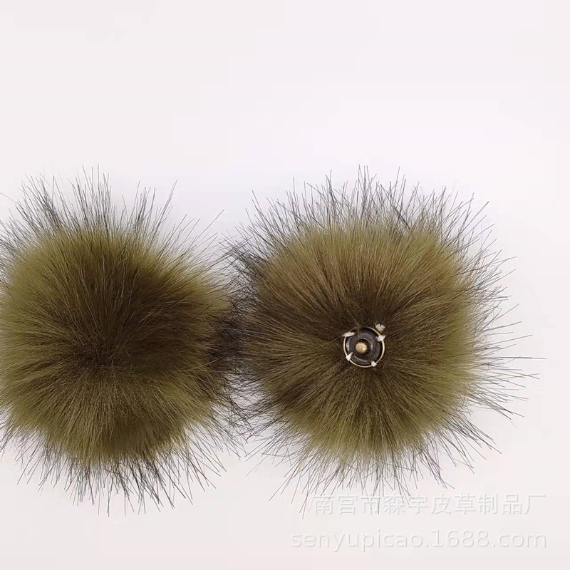 Bola de piel de zorro Bola de piel artificial imitación zorro mapache Bola de piel ropa zapatos y sombreros Accesorios de bola de piel fábrica al por mayor