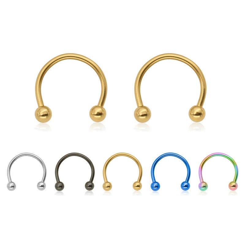 Лип piercing физиологический из нержавеющей стали, бусинки, пирсинг носа