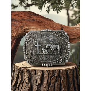 H 16459 Cowboy Cross Horse Belt Buckle ����ţ��ʮ��Ƥ����