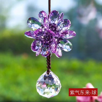 New Crystal Pendants, Car Car hanging - purple-air-comes-from-the-east-ball