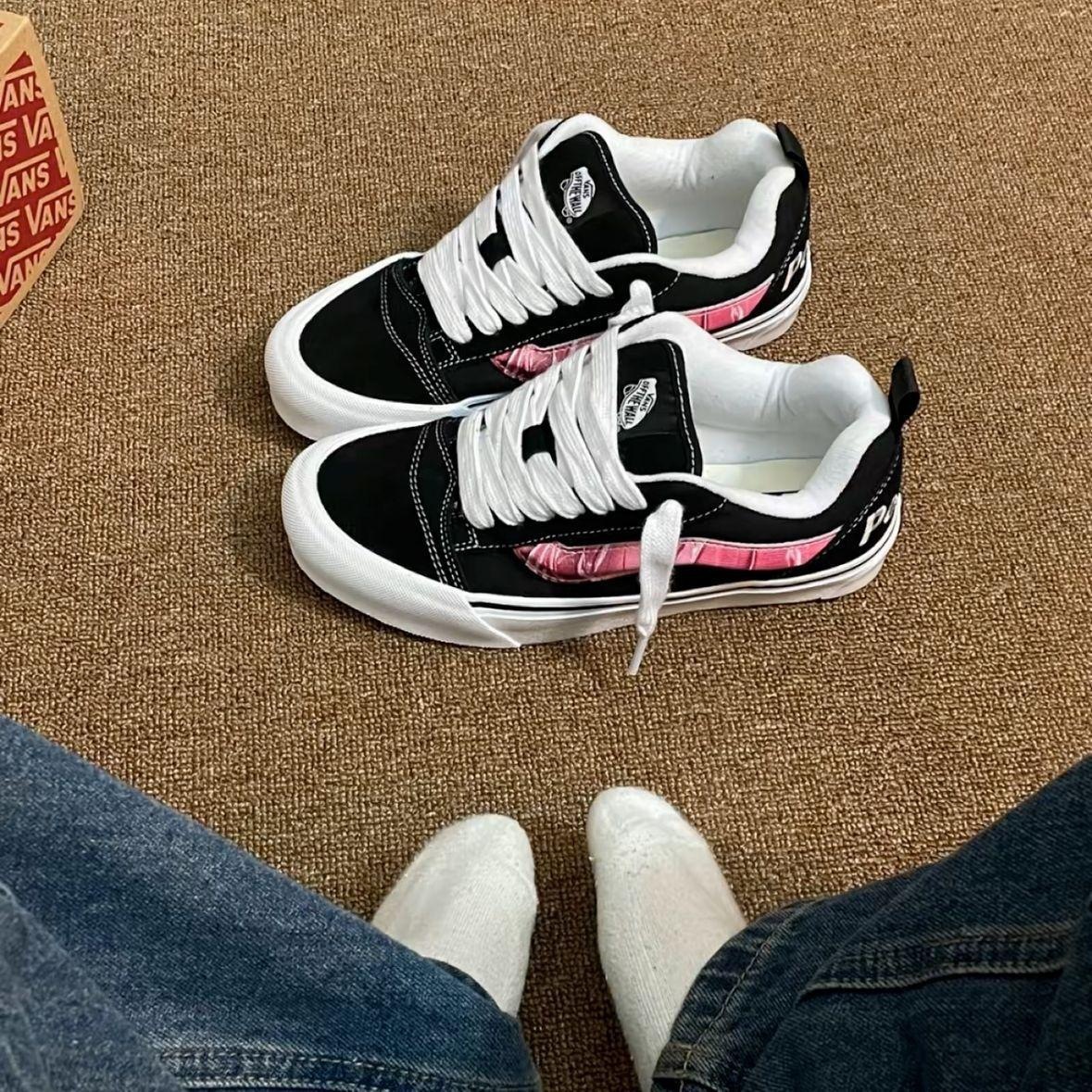 Zapatos de pan Luwans de origen puro KnuSkool pitaya zapatos de pan de plataforma antideslizantes casuales de tendencia retro estadounidense