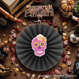 亚马逊万圣节场地布置拉花横幅彩旗装饰创意派对场景布置吊饰