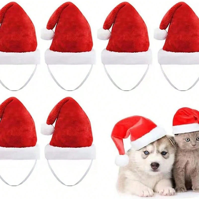 国境を越えたペットの犬のクリスマス帽子猫のクリスマス帽子セットはラベル付きで発送できます|undefined