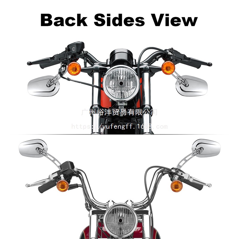 Suitable for Harley Xl883/1200 X48 Dyna Road King Softail 8mm Rearview Mirror Reflector