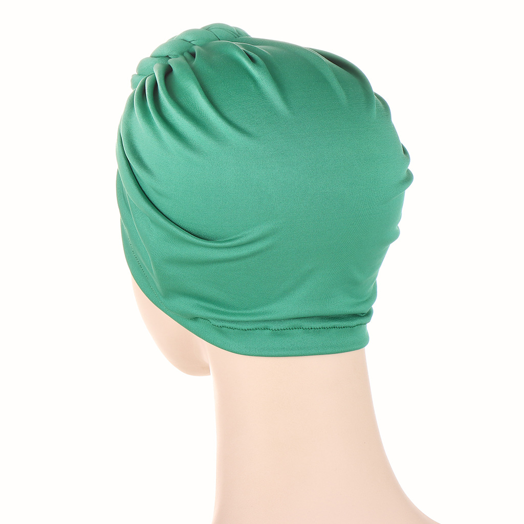 Snail Twist turbankübar ühevärviline Baotou väike müts, moodne põhjaga turbankübar_voghion.com