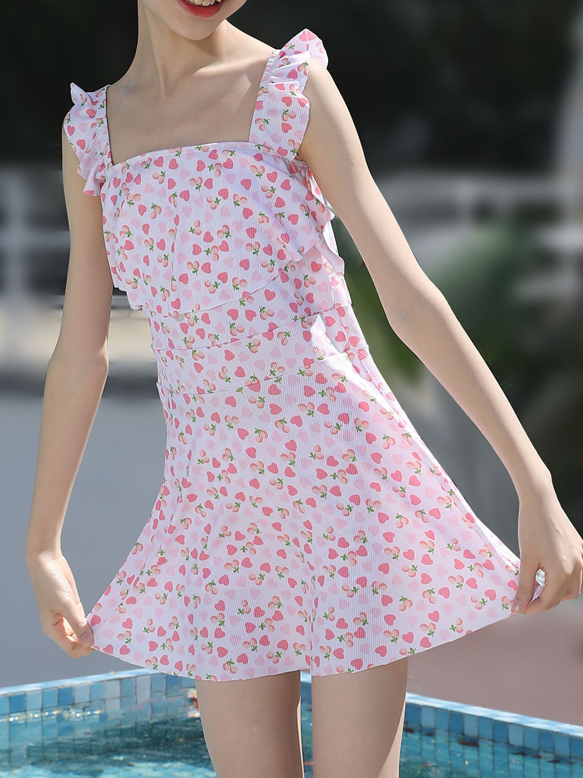 Hu Run trajes de baño para niños, niñas, trajes de baño para niños mayores, trajes de baño de princesa de impresión encantadora profesional