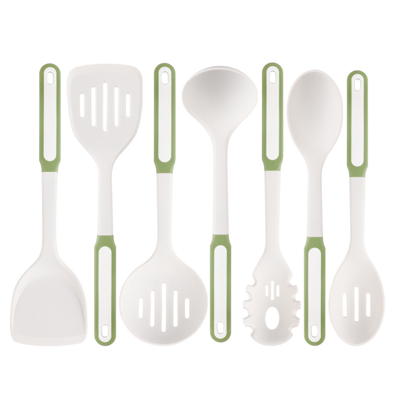 Espátula de silicona, utensilios de cocina, mango de silicona, juego de 7 piezas, pala de silicona de grado alimenticio, cuchara de silicona especial antiadherente, stock de fabricante