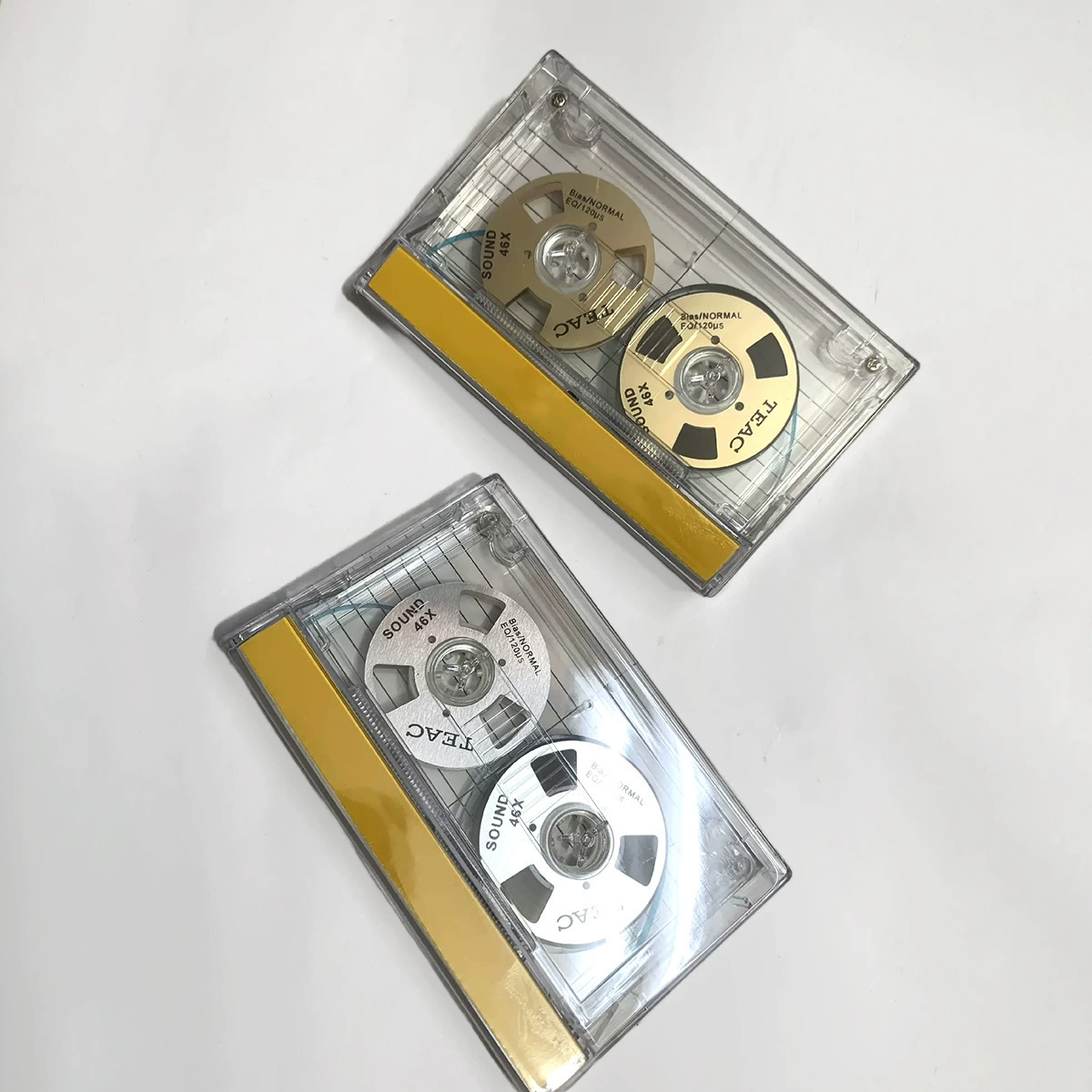 Маленькая открытая кассета, металлическая двусторонняя записывающая лента, 50 минут, пустая кассета класса А.