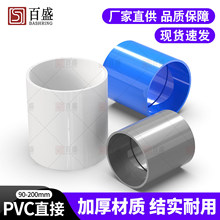 PVCֱ�ӽ��^�ܹ�ˮ��ֱͨ�ܼ��oˮ�����90 110 160 200���{��ɫ