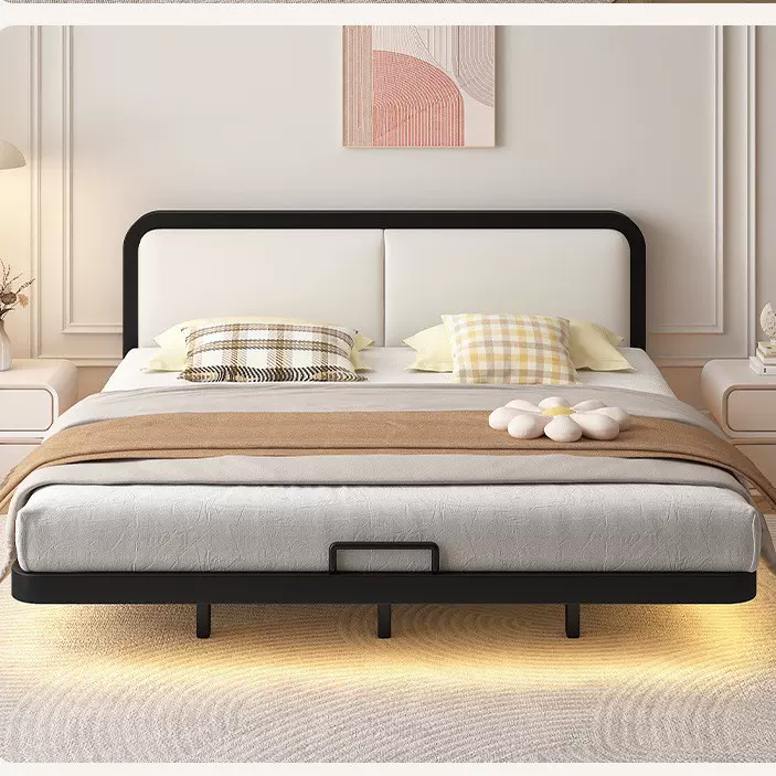 悬浮床现代简约无床头床架排骨架家用主卧大床单双人床铁艺床网红